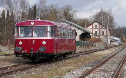 Sonderzug auf der Räuberbahn in Ostrach